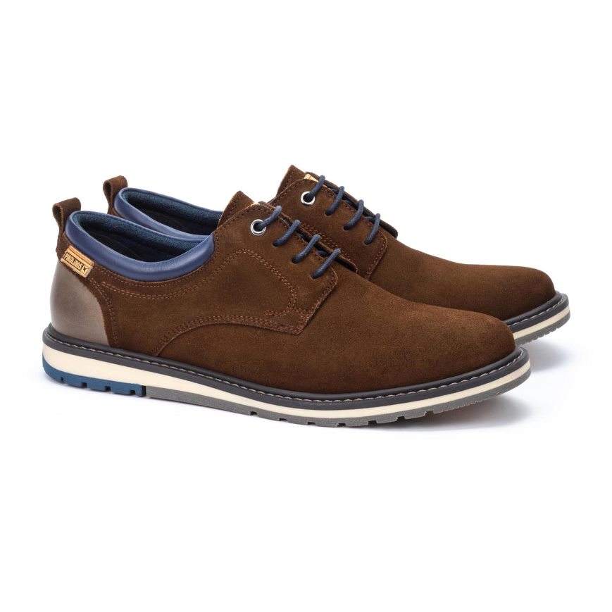 Men's Pikolinos BERNA Lace Up Shoes Brown | NZ X37891Q